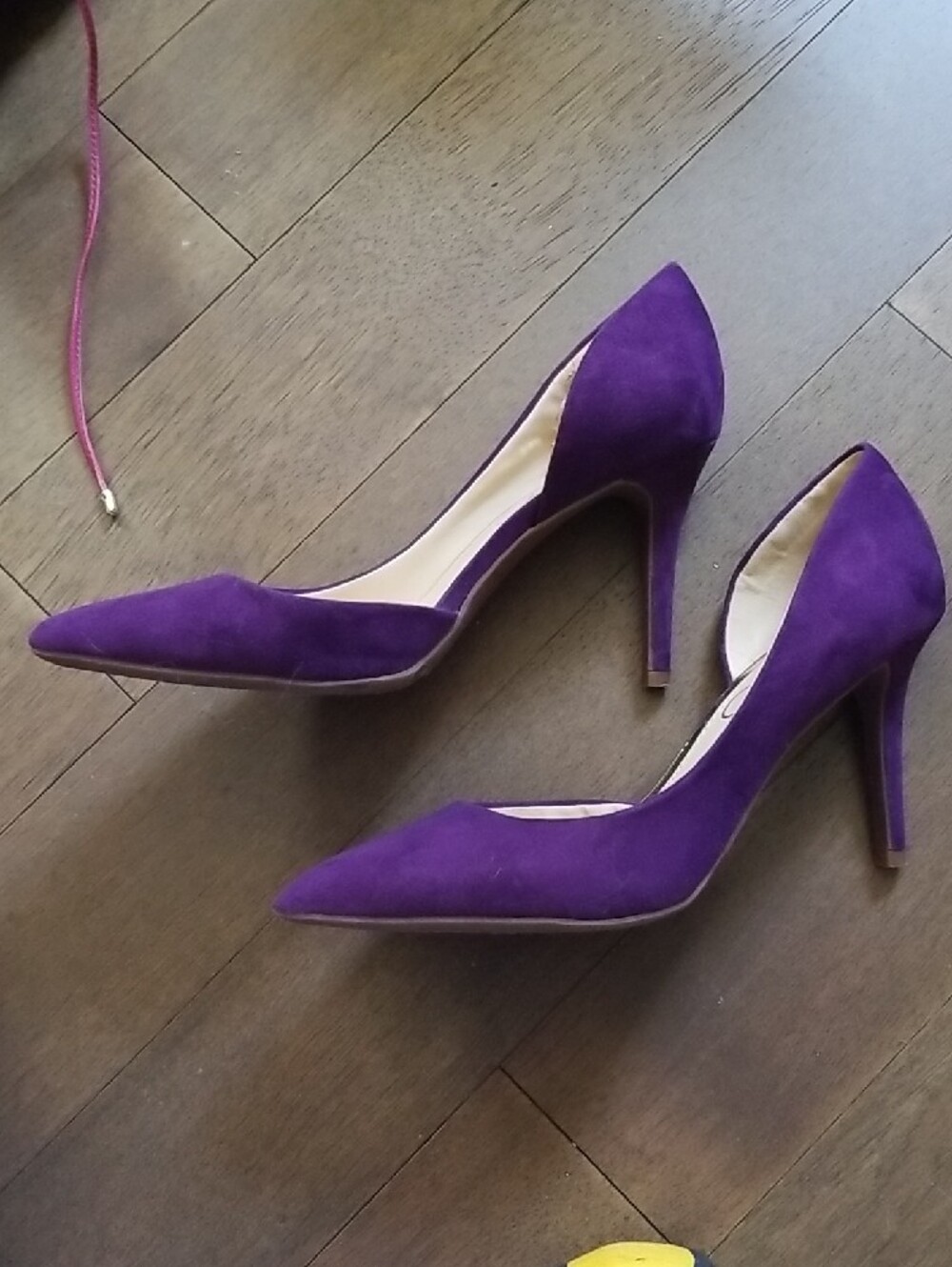 Jessica Simpson Purple Suede Pointed Toe Stiletto Pumps - Picture 2 of 7